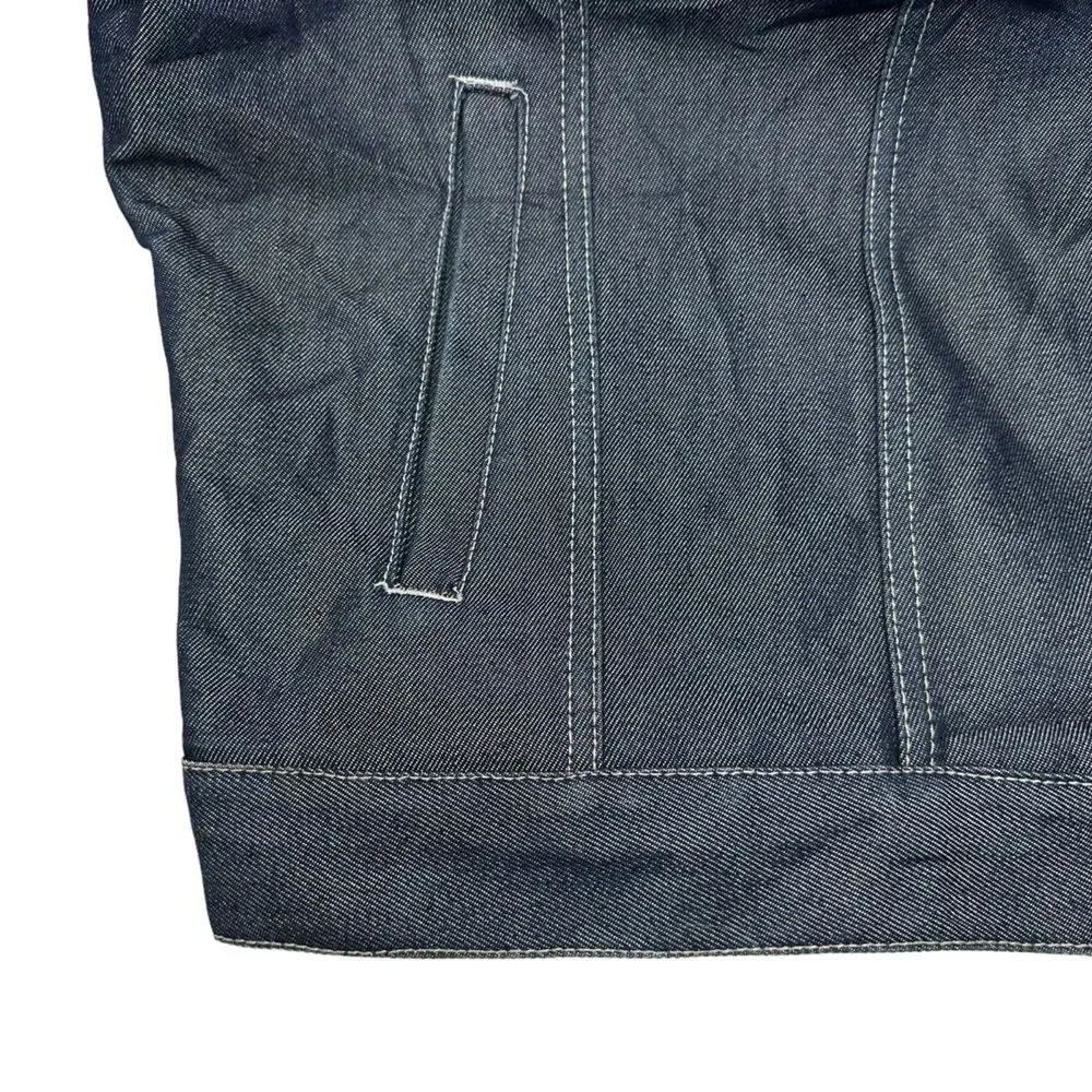 FUBU The Collection Blue‎ Denim Jacket Button Y2K 90s 3XL XXXL
